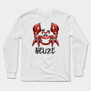Belize Beach Cruise Red Crab Long Sleeve T-Shirt